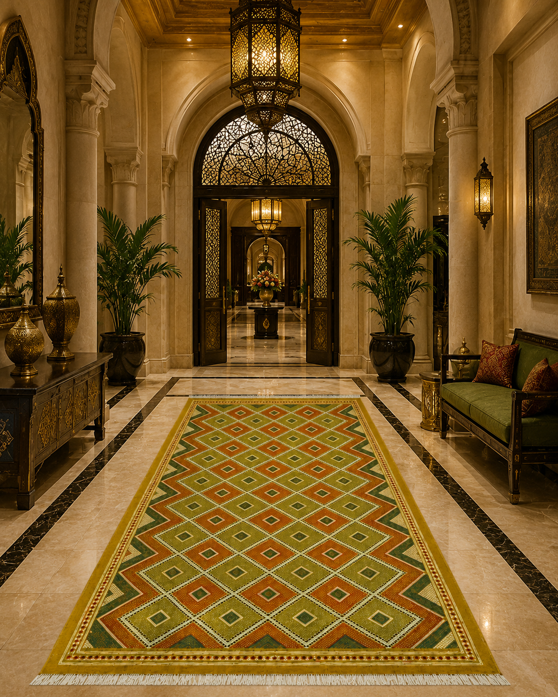 kilim toujen zafran5, tapis artisanal tunisien