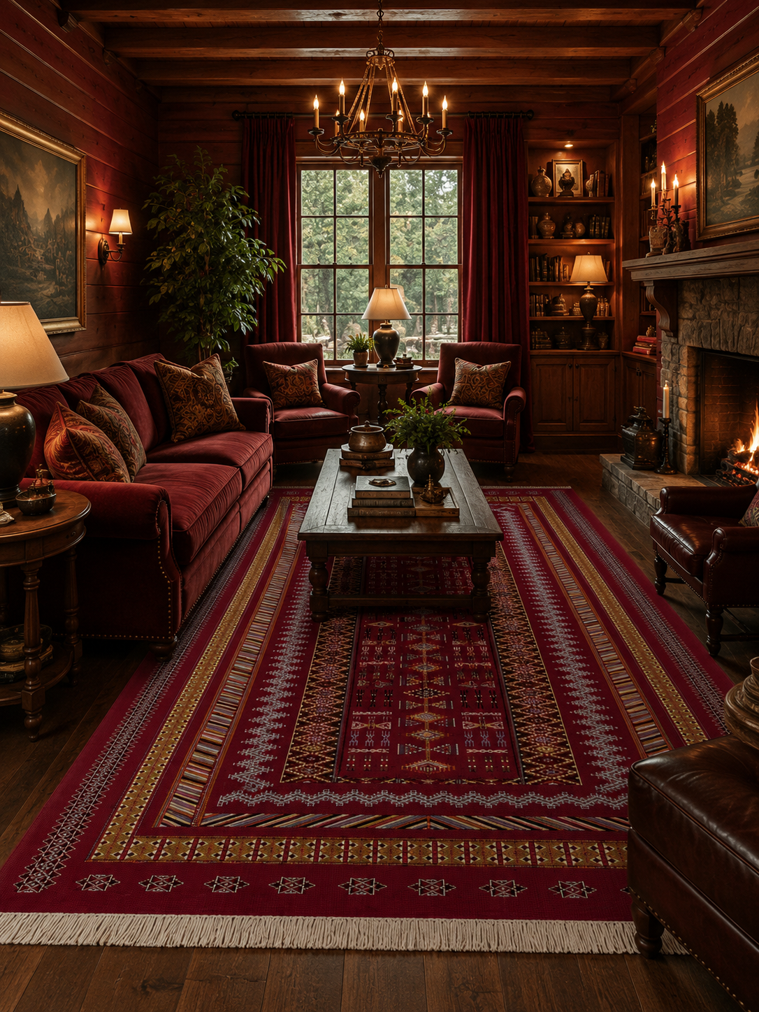 kilim extra fin rouge1, tapis artisanal tunisien