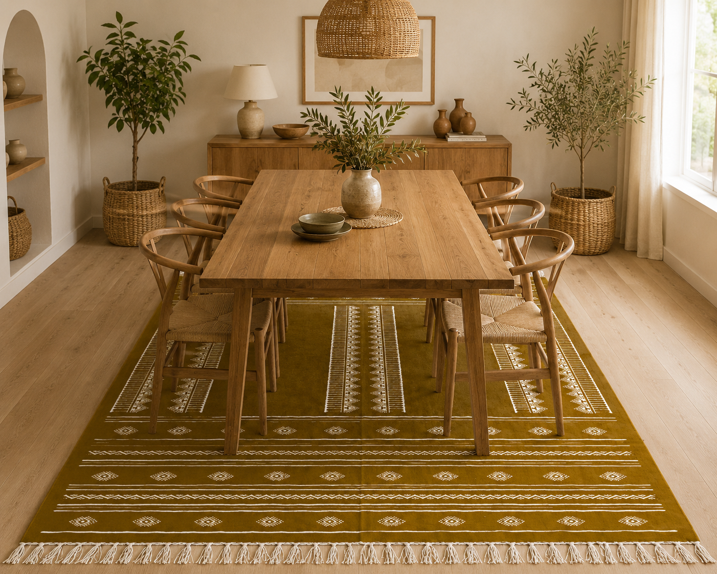 killim bérbere jaune9, tapis artisanal tunisien