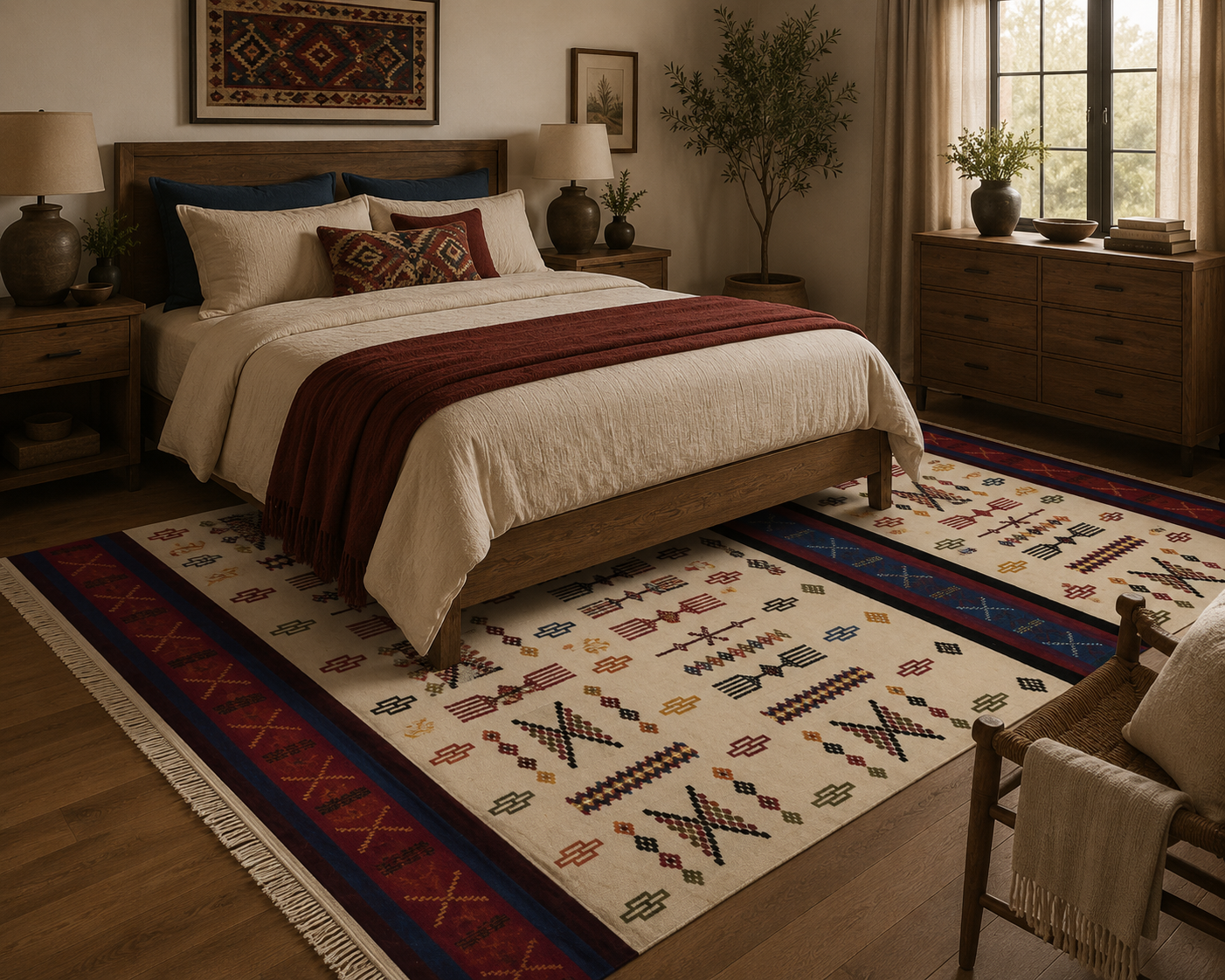 killim bérbere multicolore5, tapis artisanal tunisien
