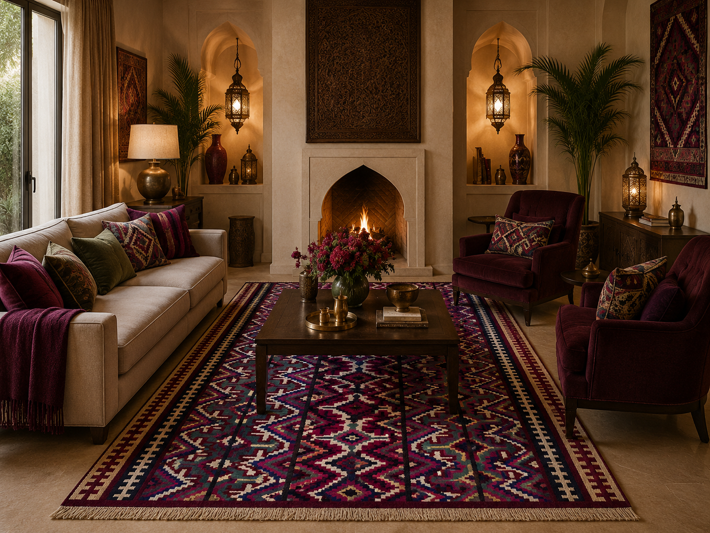 kilim toujen double face2, handmade Tunisian rug