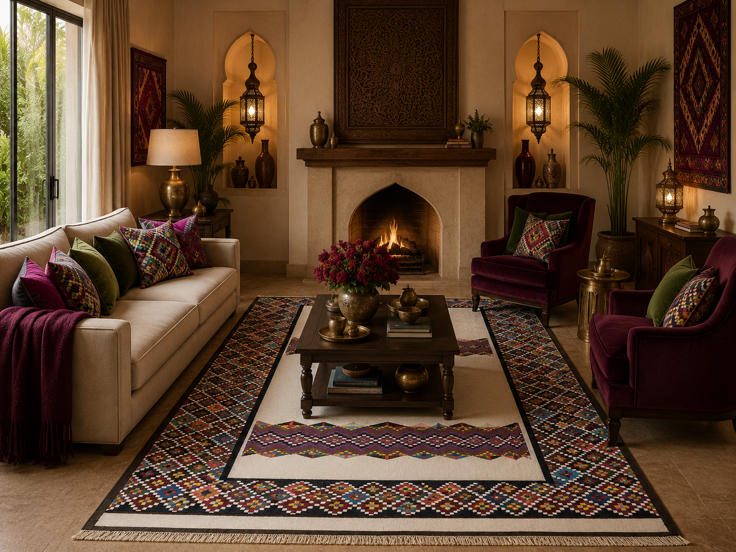kilim toujen double face3, handmade Tunisian rug