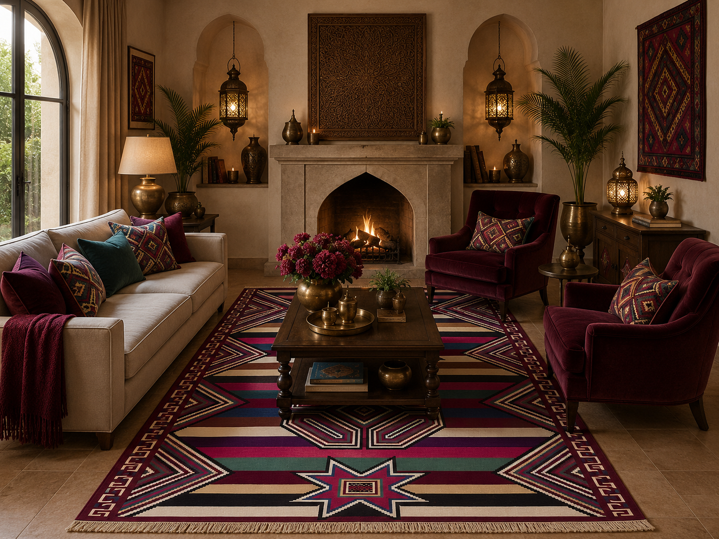 kilim toujen double face4, handmade Tunisian rug