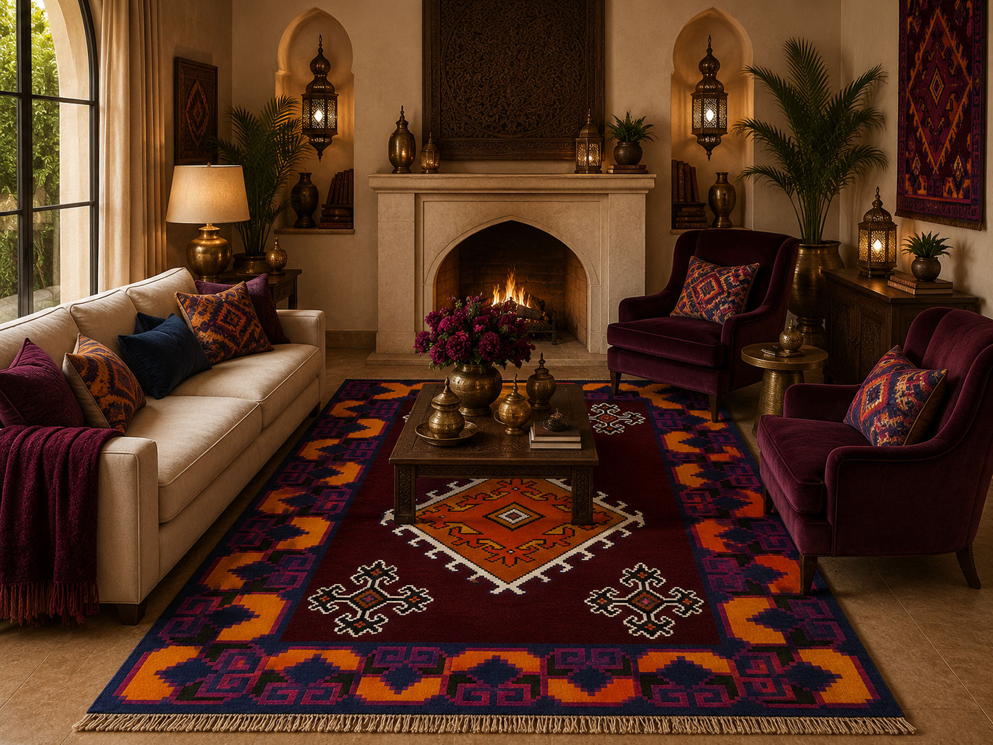 kilim toujen double face5, handmade Tunisian rug