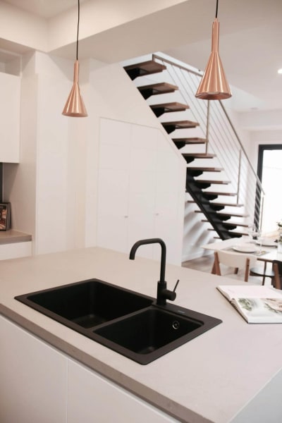 Northcote Melbourne kitchen renovation with hanging lights