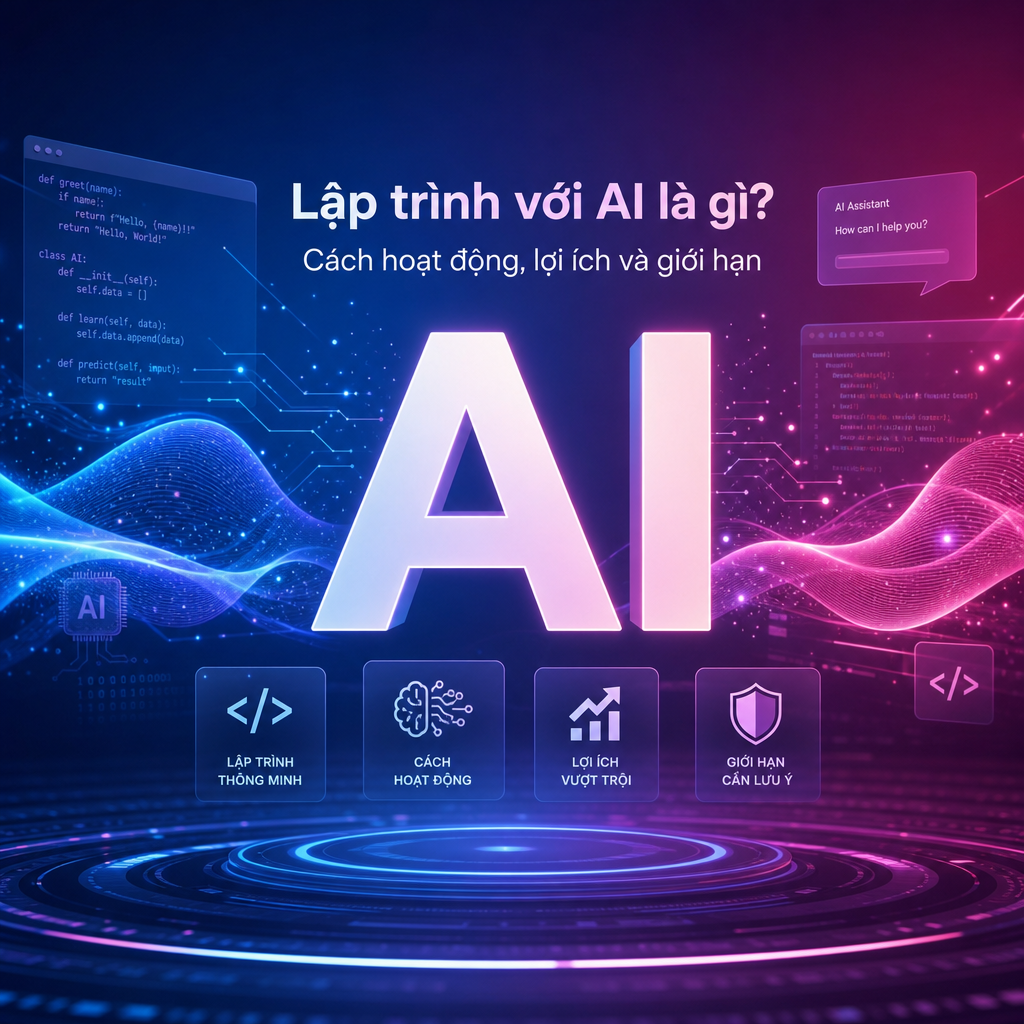 Lập trình với AI là gì? Cách hoạt động, lợi ích và giới hạn