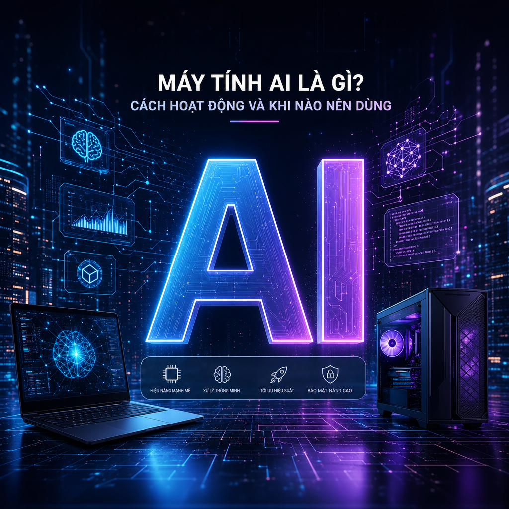 Máy tính AI là gì? Cách hoạt động và khi nào nên dùng