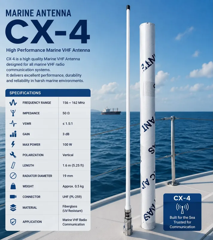 Ac marine VHF antenna