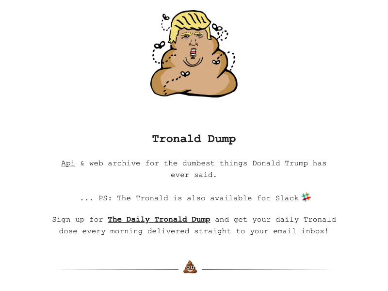 Tronald Dump API