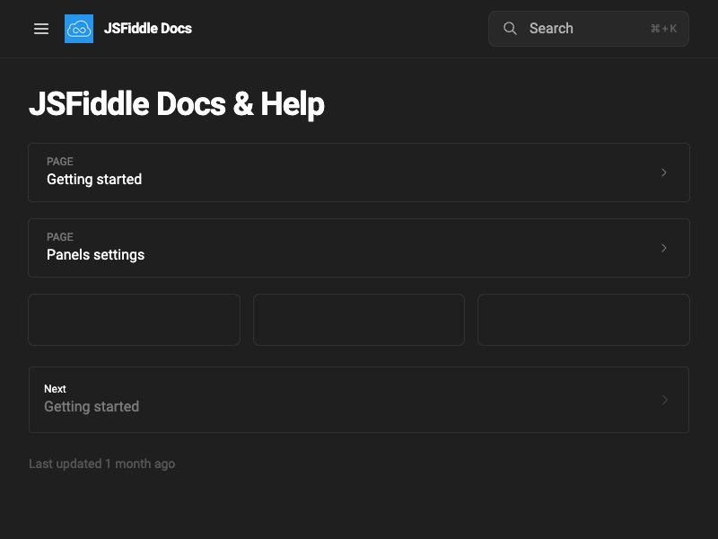 JSFiddle API