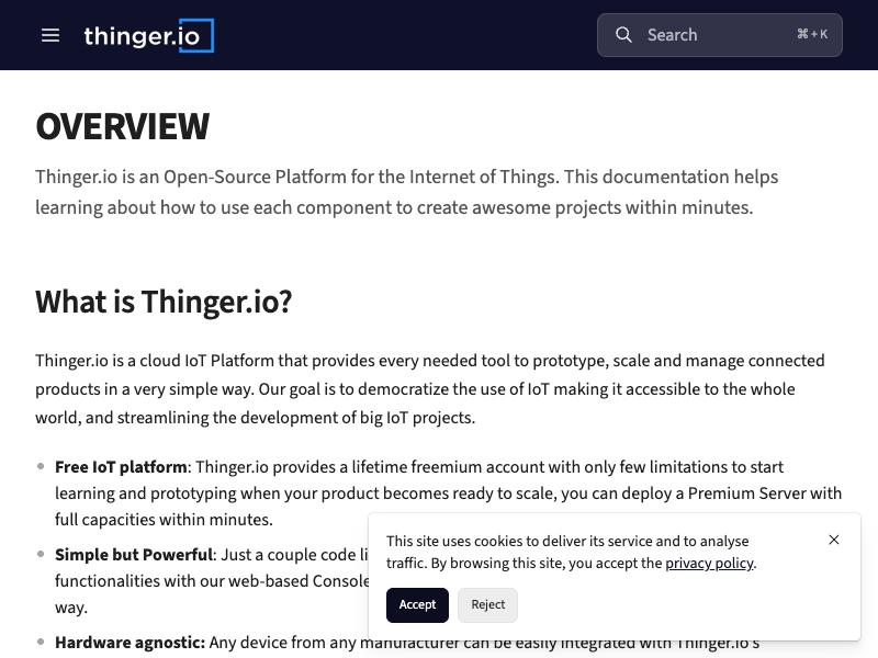 Thinger.io API
