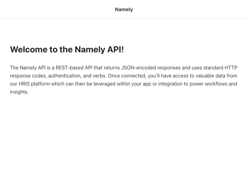 Namely API
