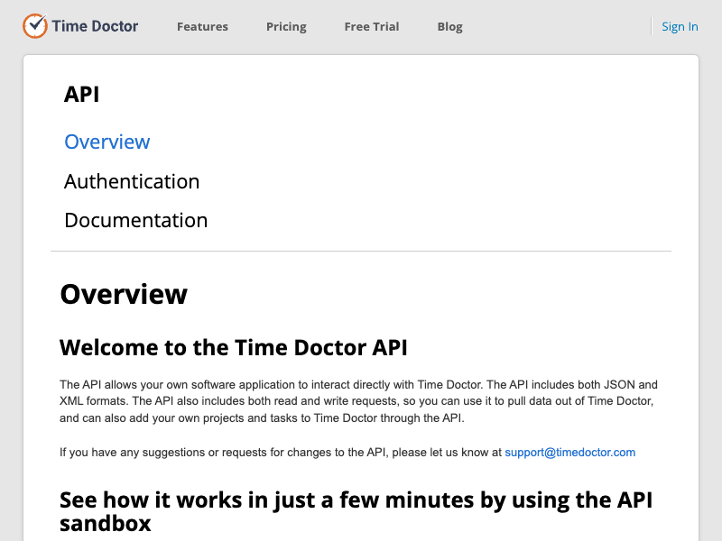 Time Doctor API