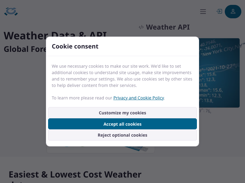 Visual Crossing Weather API