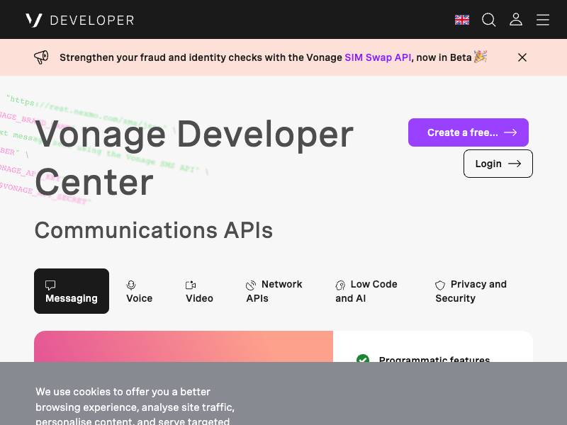Vonage SMS API