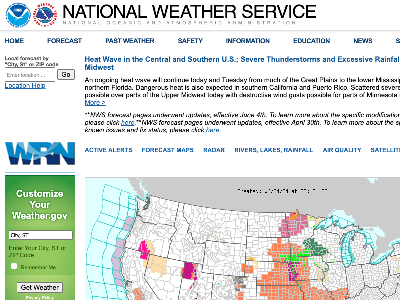 National Weather Service API