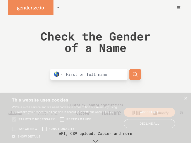 Genderize API