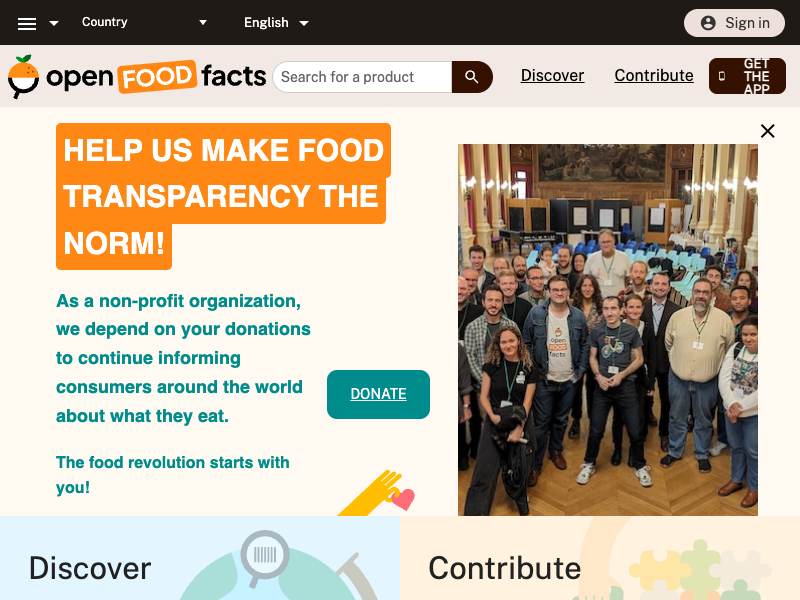 OpenFoodFacts API