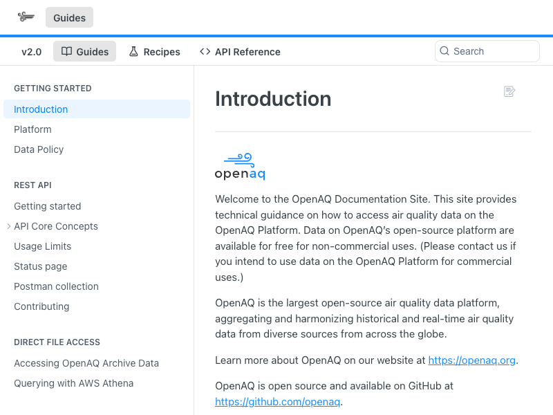 OpenAQ API