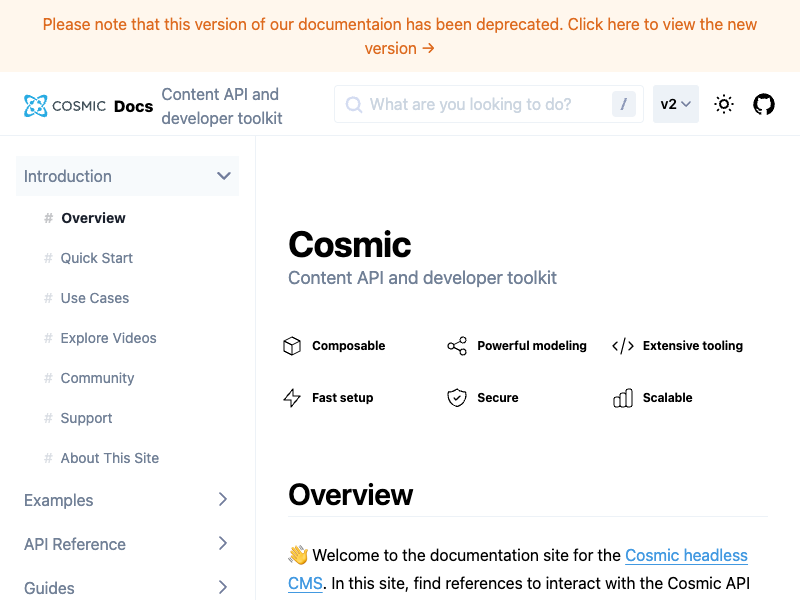 Cosmic JS API
