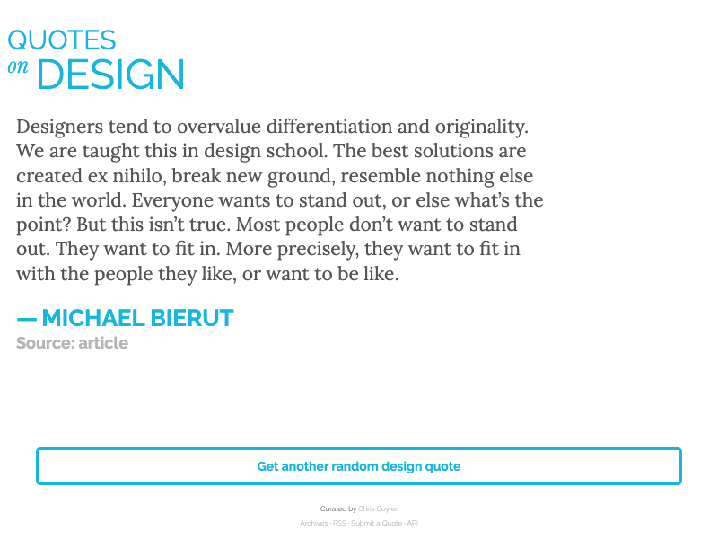 Quotes on Design API