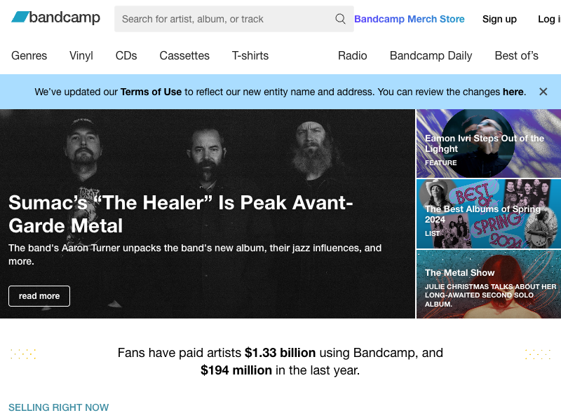 Bandcamp API