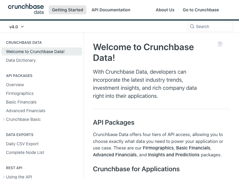 Crunchbase API