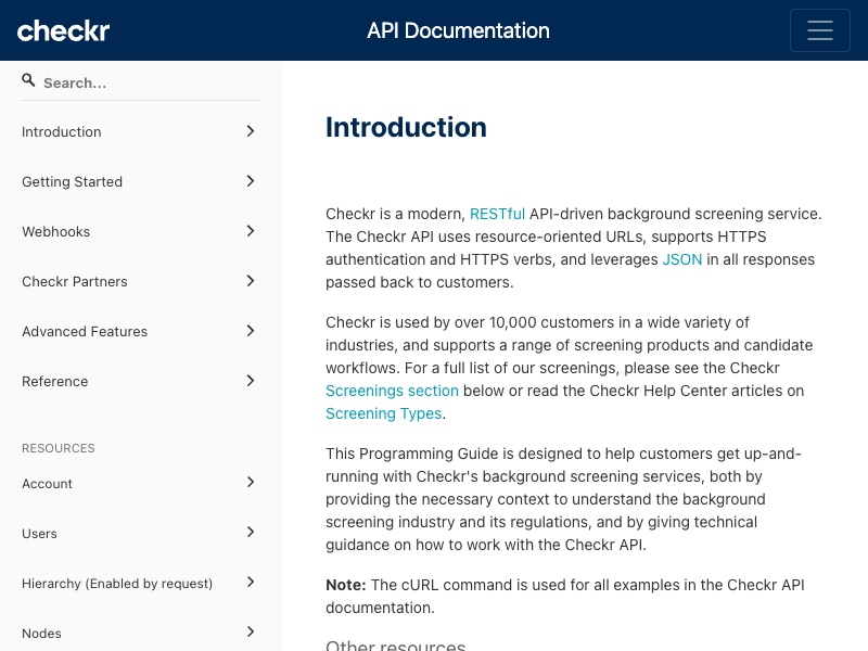 Checkr API