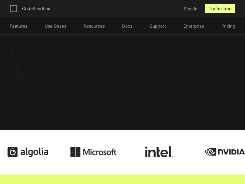 CodeSandbox API