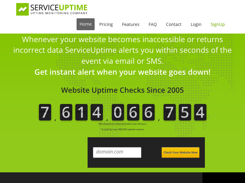 ServiceUptime API