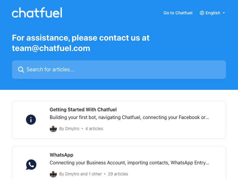 Chatfuel API
