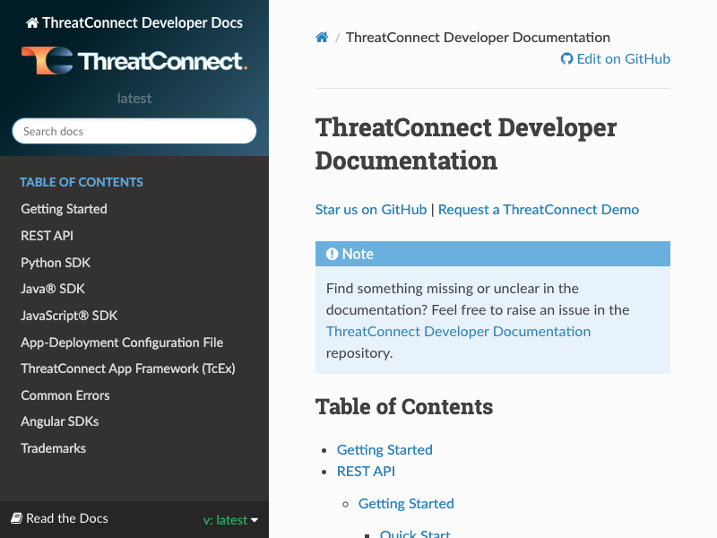 ThreatConnect API