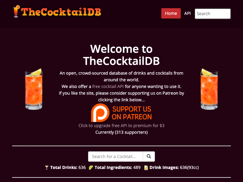 TheCocktailDB API