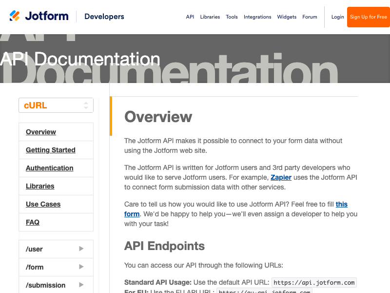 JotForm API