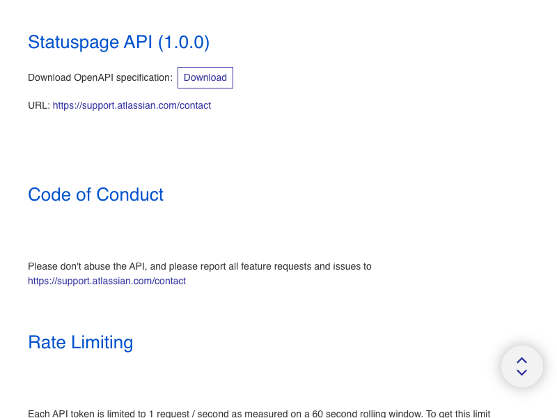 Statuspage API