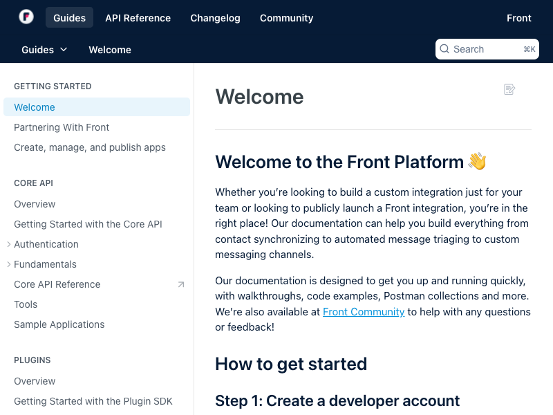 Front API