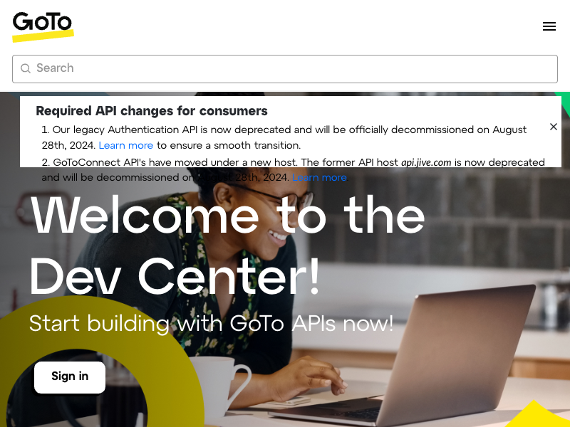 GoTo Developer API