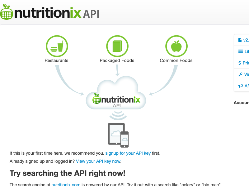 Nutritionix API