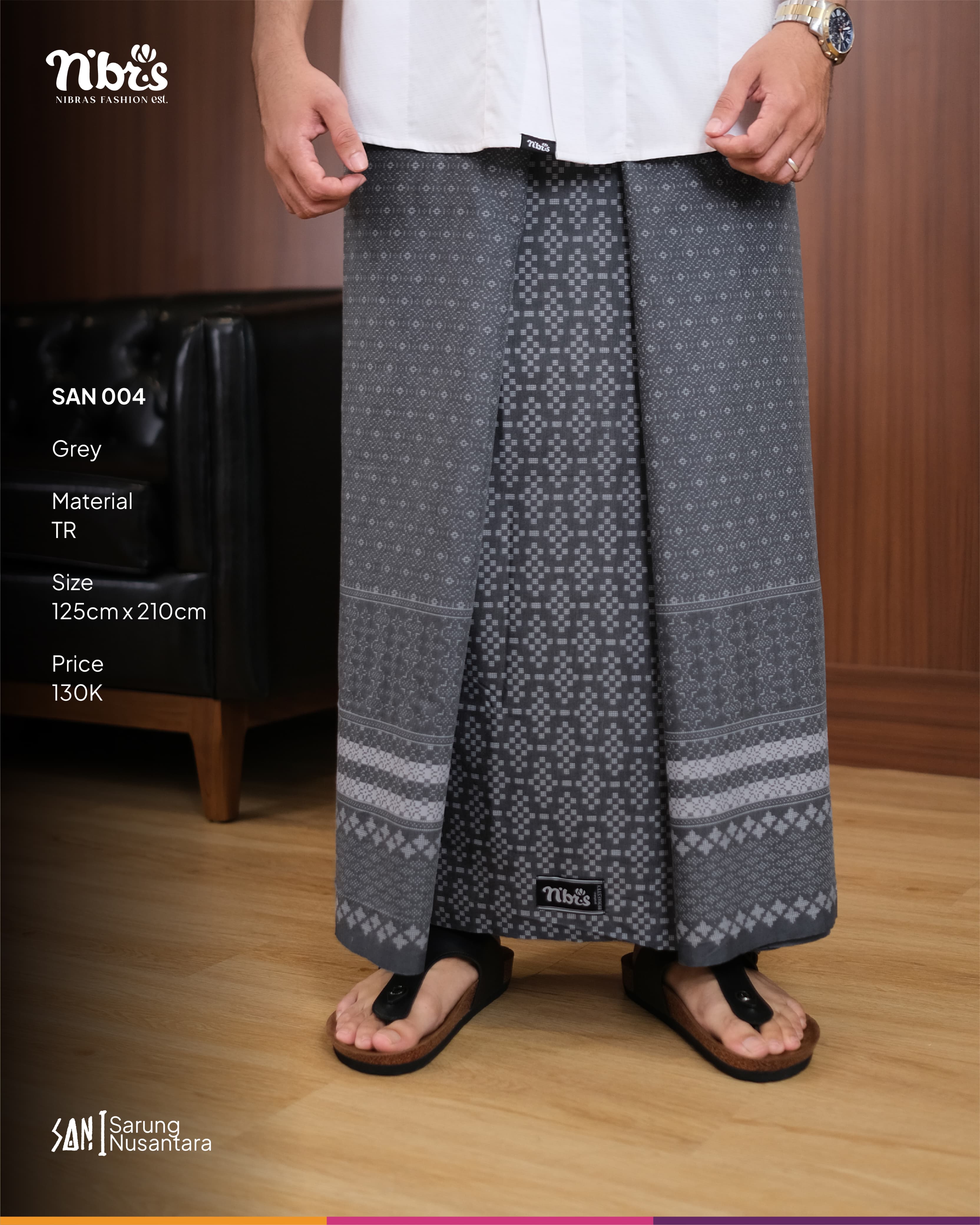 Sarung SAN 004 Grey