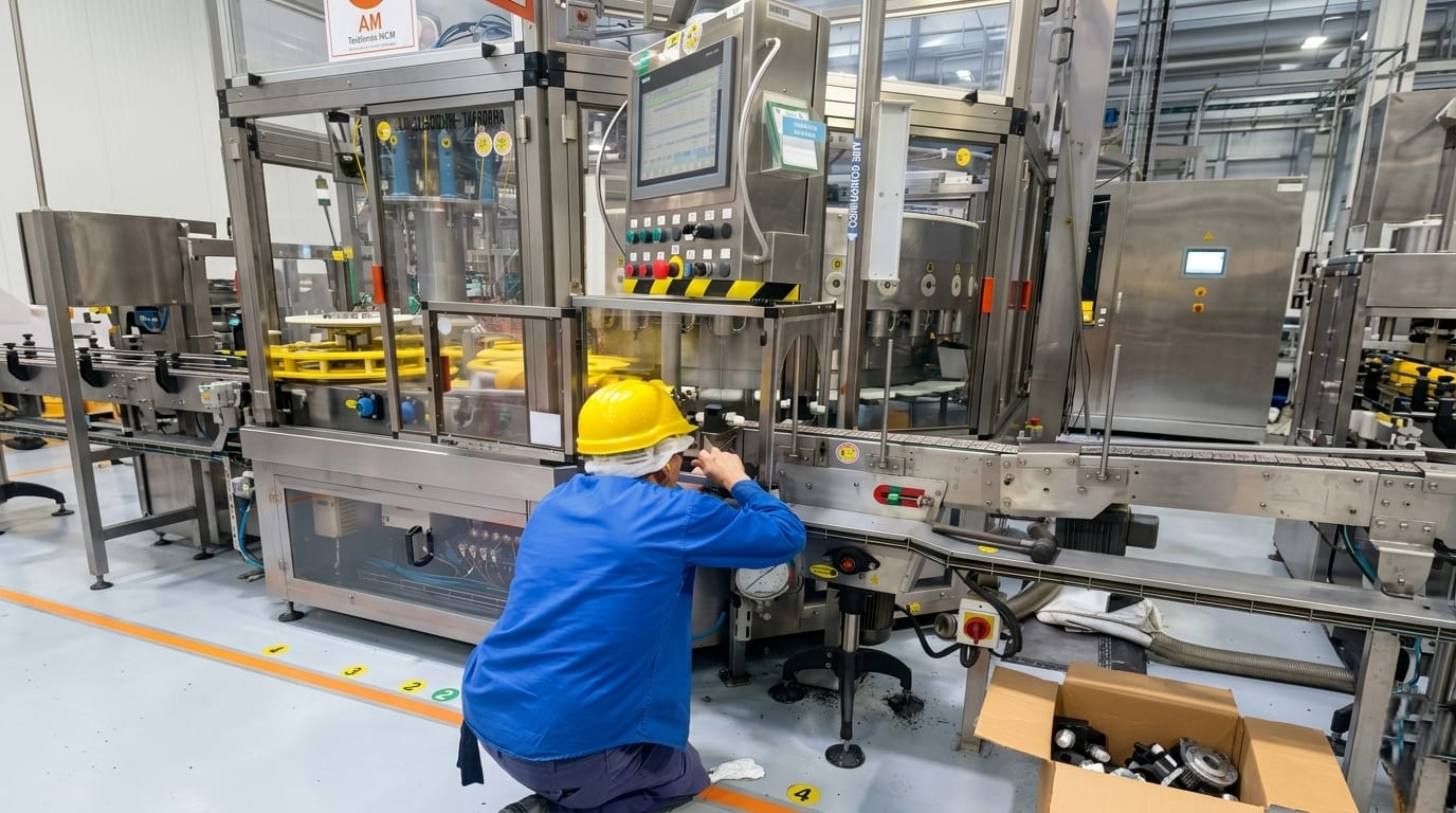 Servicio de mantenimiento industrial y reparación de maquinaria en planta