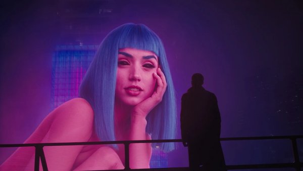 Ryan Gosling as K, and Anna De Armas as Joi. All copyrights owned by Alcon Entertainment