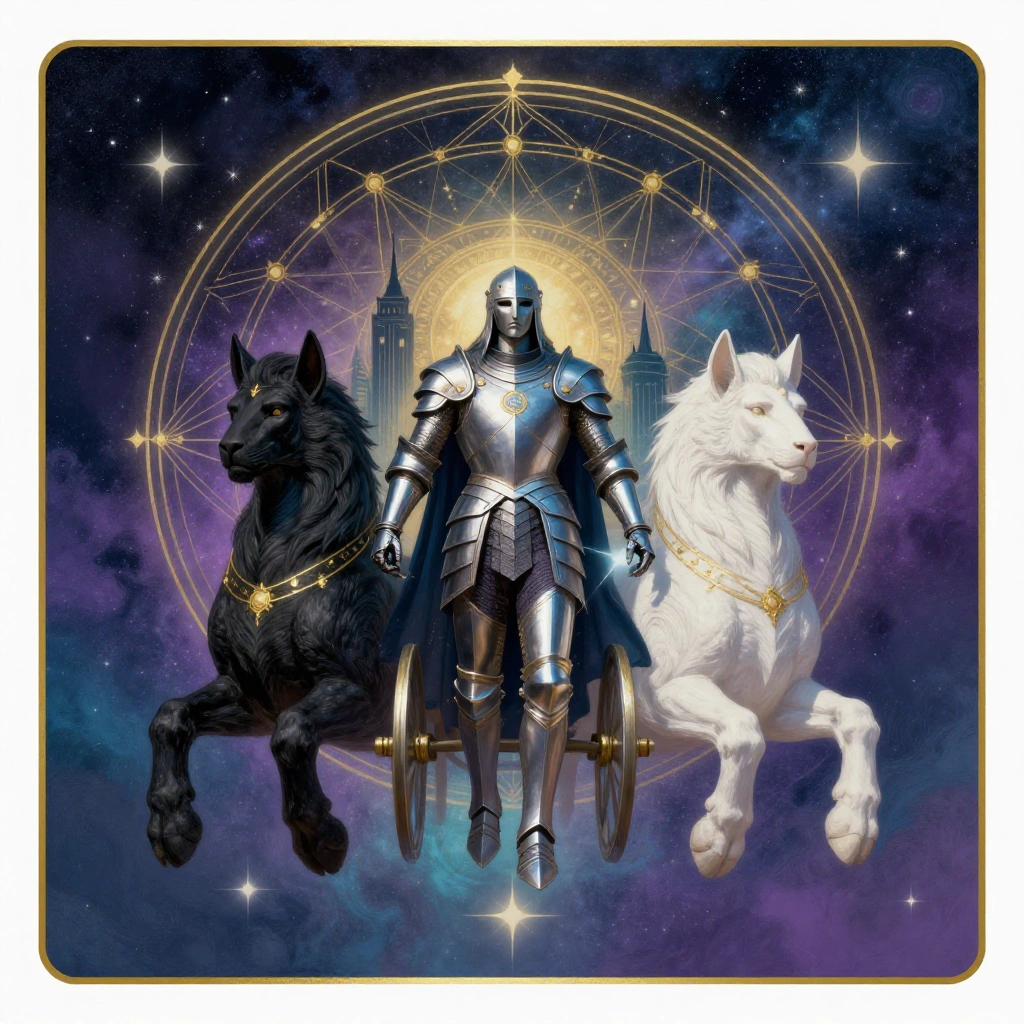 The Chariot tarot card art