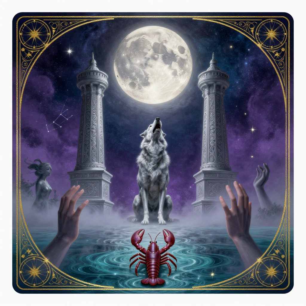 The Moon tarot card art