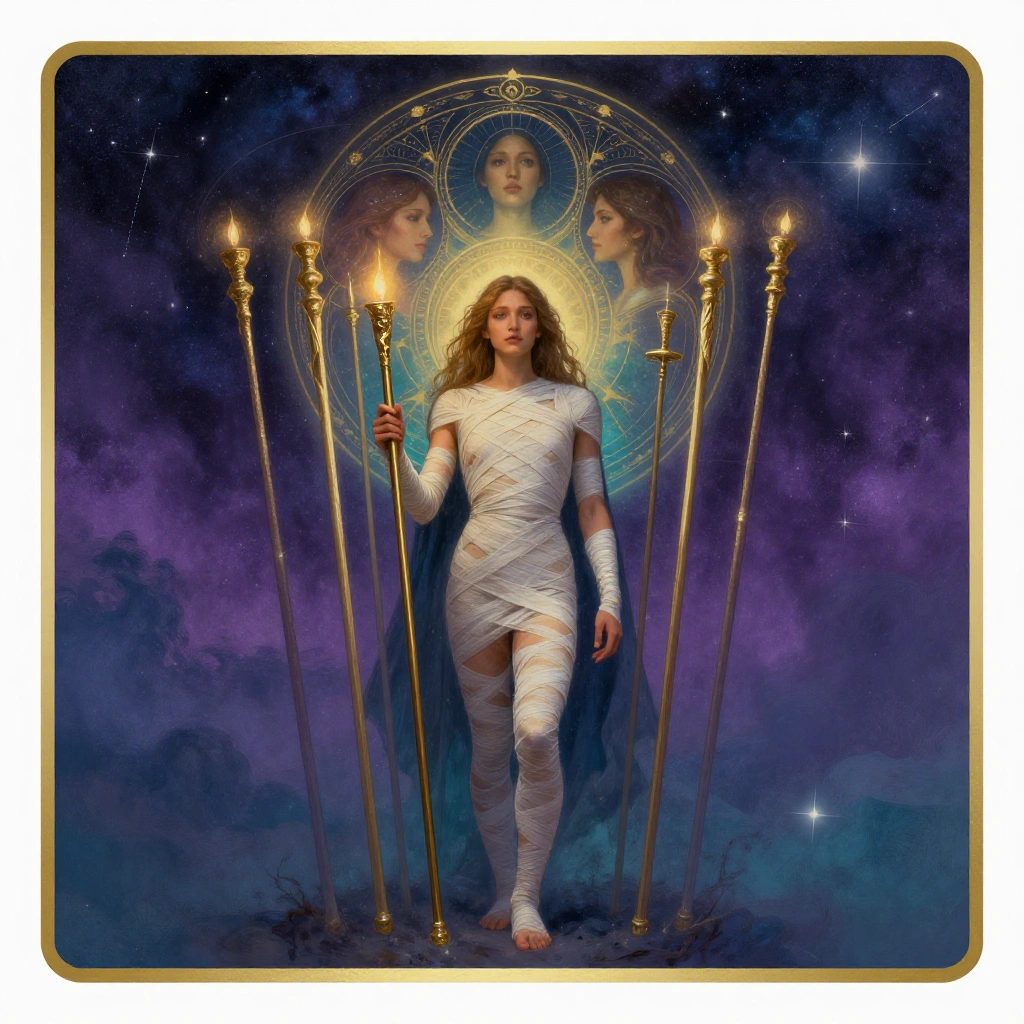 Nine of Wands tarot card art