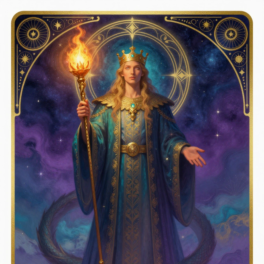 King of Wands tarot card art