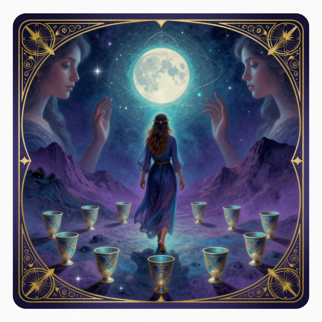 Eight of Cups tarot card art