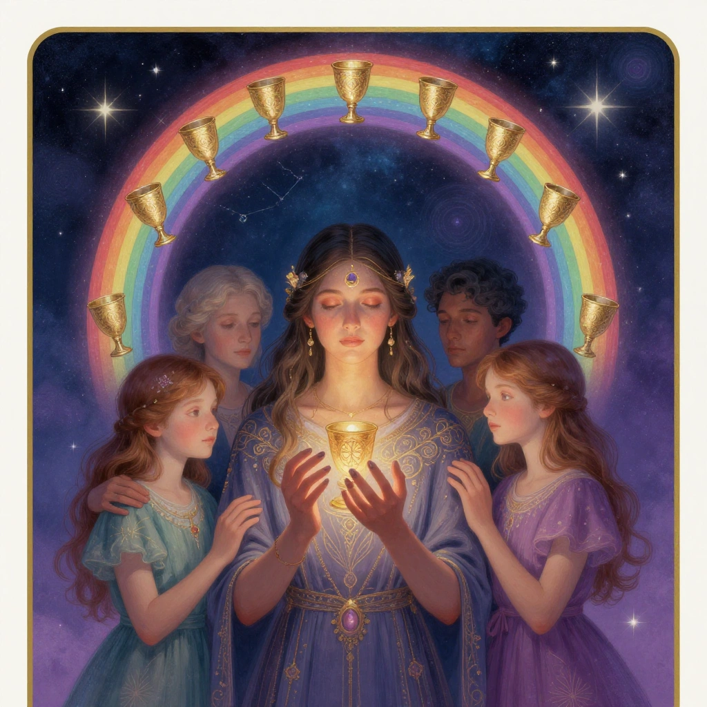 Ten of Cups tarot card art