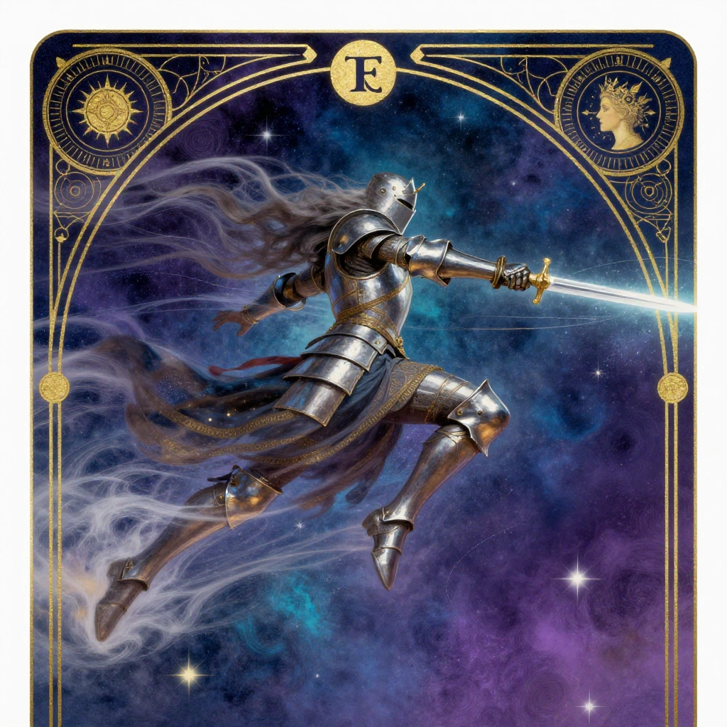 Knight of Swords tarot card art