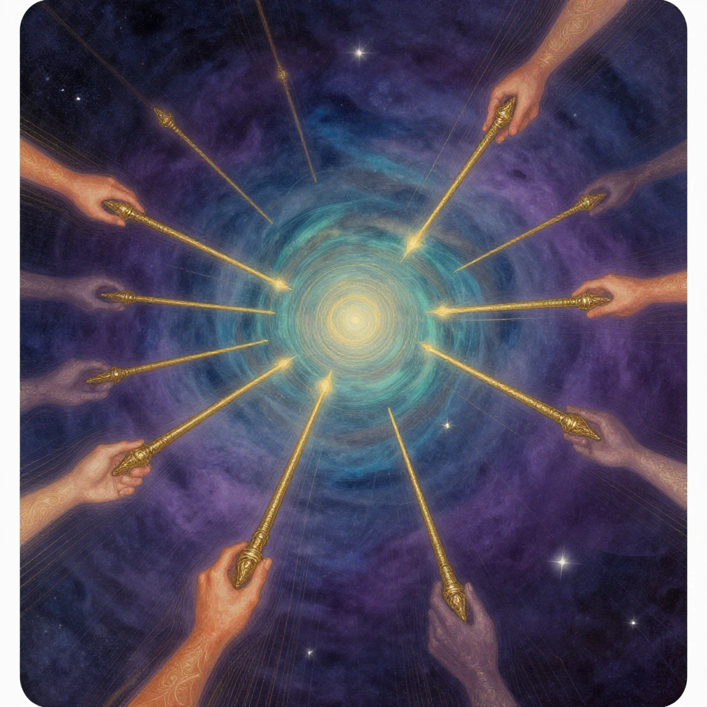 Eight of Wands tarot card art