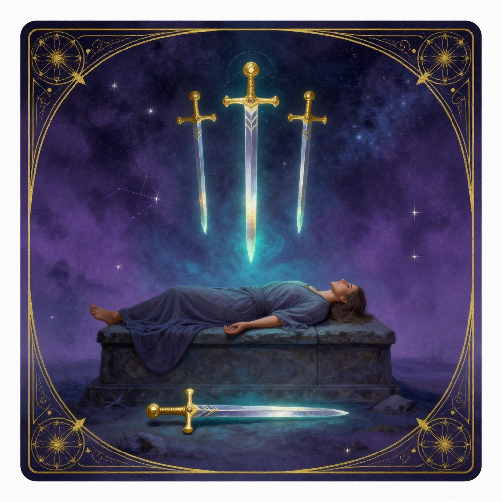 Four of Swords tarot card art